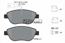 Sada brzdových destiček, kotoučová brzda PAGID T2054N