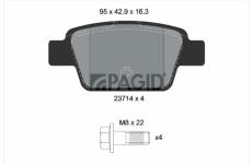 Sada brzdových destiček, kotoučová brzda PAGID T5165N