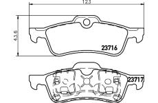 Sada brzdových platničiek kotúčovej brzdy PAGID T1221