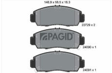 Sada brzdových destiček, kotoučová brzda PAGID T1284N
