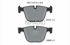Sada brzdových destiček, kotoučová brzda PAGID T1797N