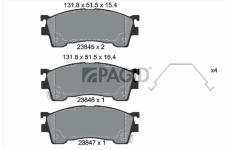 Sada brzdových destiček, kotoučová brzda PAGID T1557N