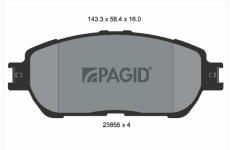 Sada brzdových destiček, kotoučová brzda PAGID T1828N