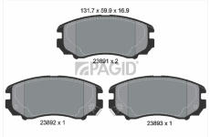Sada brzdových destiček, kotoučová brzda PAGID T1412N