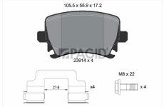Sada brzdových destiček, kotoučová brzda PAGID T1492N