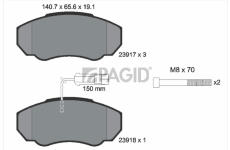 Sada brzdových destiček, kotoučová brzda PAGID T1354N