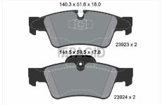 Sada brzdových destiček, kotoučová brzda PAGID T1455N