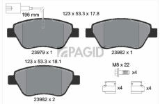 Sada brzdových destiček, kotoučová brzda PAGID T1648N