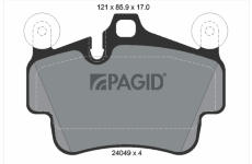 Sada brzdových destiček, kotoučová brzda PAGID T1635N