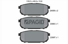 Sada brzdových destiček, kotoučová brzda PAGID T1401N