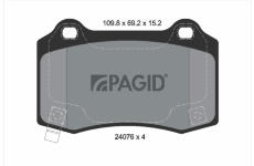 Sada brzdových destiček, kotoučová brzda PAGID T1804N