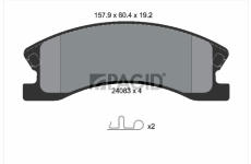 Sada brzdových destiček, kotoučová brzda PAGID T1470N