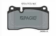 Sada brzdových destiček, kotoučová brzda PAGID T3132N