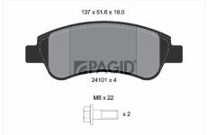 Sada brzdových destiček, kotoučová brzda PAGID T1468N