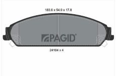 Sada brzdových destiček, kotoučová brzda PAGID T1503N