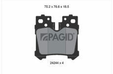 Sada brzdových destiček, kotoučová brzda PAGID T1560N