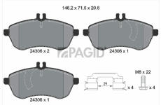 Sada brzdových destiček, kotoučová brzda PAGID T1623N