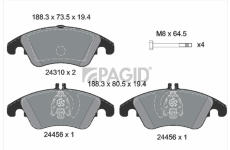 Sada brzdových destiček, kotoučová brzda PAGID T1624N