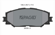 Sada brzdových destiček, kotoučová brzda PAGID T1580N
