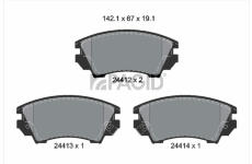 Sada brzdových destiček, kotoučová brzda PAGID T1668N