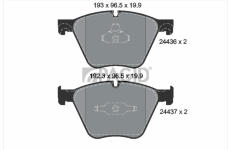 Sada brzdových destiček, kotoučová brzda PAGID T1792N