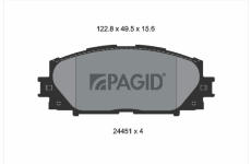 Sada brzdových destiček, kotoučová brzda PAGID T1814N