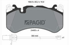 Sada brzdových destiček, kotoučová brzda PAGID T2629N