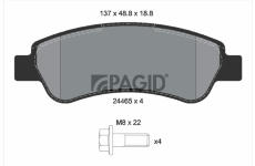 Sada brzdových destiček, kotoučová brzda PAGID T1655N