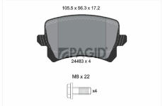 Sada brzdových destiček, kotoučová brzda PAGID T1699N