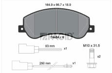 Sada brzdových destiček, kotoučová brzda PAGID T1640N