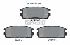 Sada brzdových destiček, kotoučová brzda PAGID T1659N
