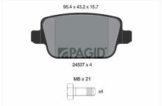 Sada brzdových destiček, kotoučová brzda PAGID T1696N