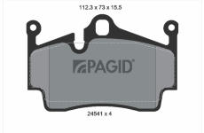 Sada brzdových destiček, kotoučová brzda PAGID T1698N