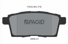 Sada brzdových destiček, kotoučová brzda PAGID T1692N