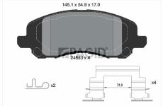 Sada brzdových destiček, kotoučová brzda PAGID T1719N