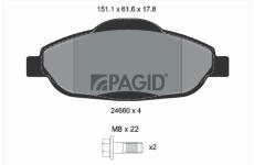 Sada brzdových destiček, kotoučová brzda PAGID T1766N