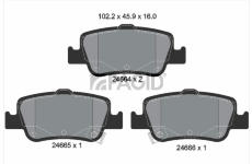 Sada brzdových destiček, kotoučová brzda PAGID T1727N