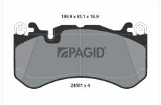 Sada brzdových destiček, kotoučová brzda PAGID T2047N