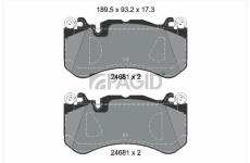 Sada brzdových destiček, kotoučová brzda PAGID T4617N