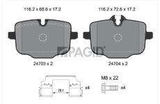 Sada brzdových destiček, kotoučová brzda PAGID T2430N