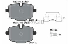 Sada brzdových destiček, kotoučová brzda PAGID T1819N