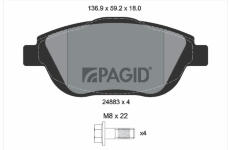 Sada brzdových destiček, kotoučová brzda PAGID T1846N