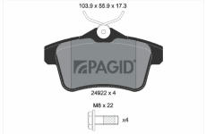 Sada brzdových destiček, kotoučová brzda PAGID T1844N