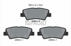 Sada brzdových destiček, kotoučová brzda PAGID T1848N