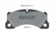 Sada brzdových destiček, kotoučová brzda PAGID T2056N