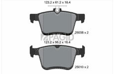 Sada brzdových destiček, kotoučová brzda PAGID T1976N