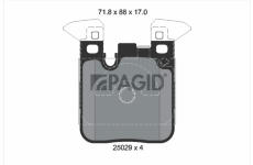 Sada brzdových destiček, kotoučová brzda PAGID T3143N