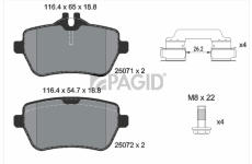 Sada brzdových destiček, kotoučová brzda PAGID T2184N