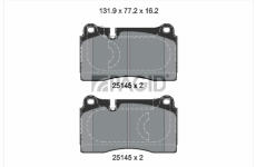 Sada brzdových destiček, kotoučová brzda PAGID T2651N