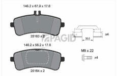 Sada brzdových destiček, kotoučová brzda PAGID T2424N